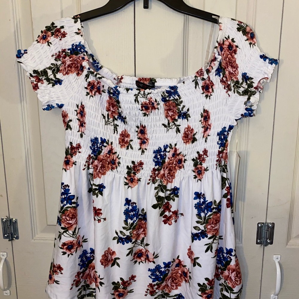 Floral peasant top